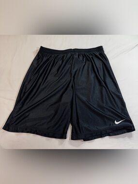 Vintage Nike Shorts Mens Large Black Shiny 90s Made In USA Gym Training